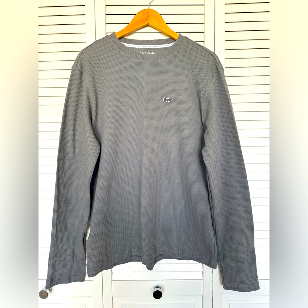 LACOSTE Men’s Waffle Knit Cotton Shirt, NWT - Size M